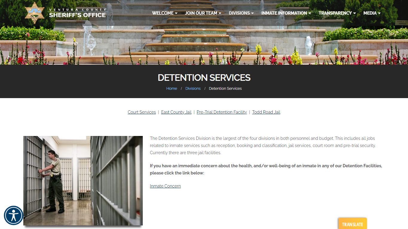 Detention Services - Ventura County Sheriff's Office